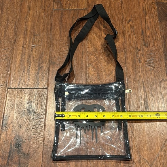Handmade Clear Shoulder / Crossbody Bag with Black Logo - Picture 1 of 3